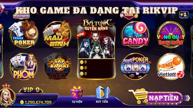 Sản phẩm game cá cược có tại Rikvip